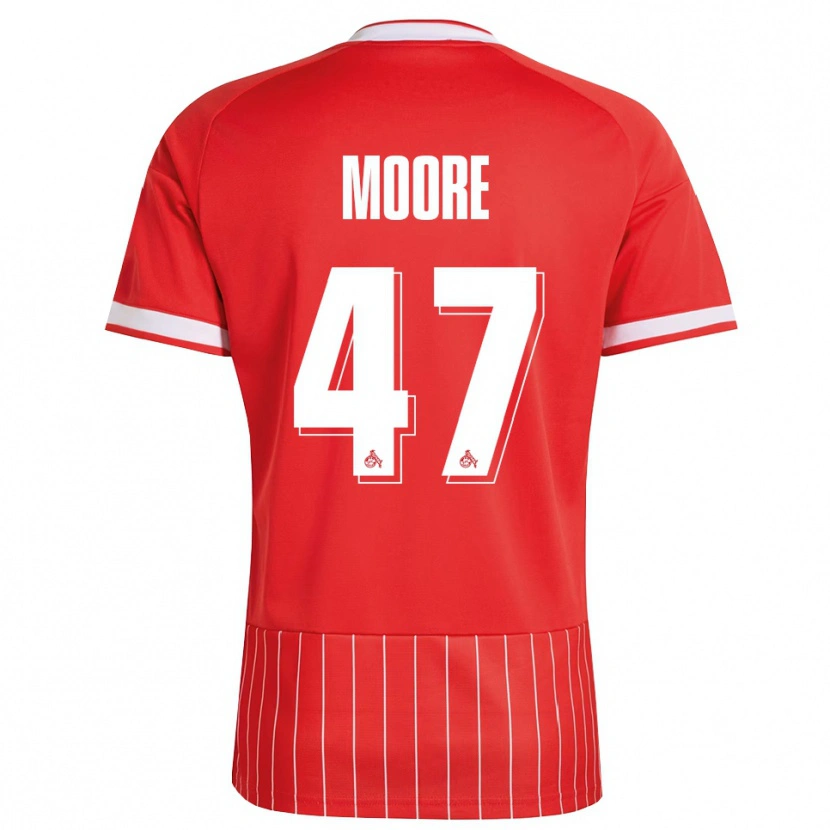 Danxen Barn Mikey Moore #47 Röd Vit Grön Bortatröja Matchtröjor 2026/27 Tröjor T-Tröja
