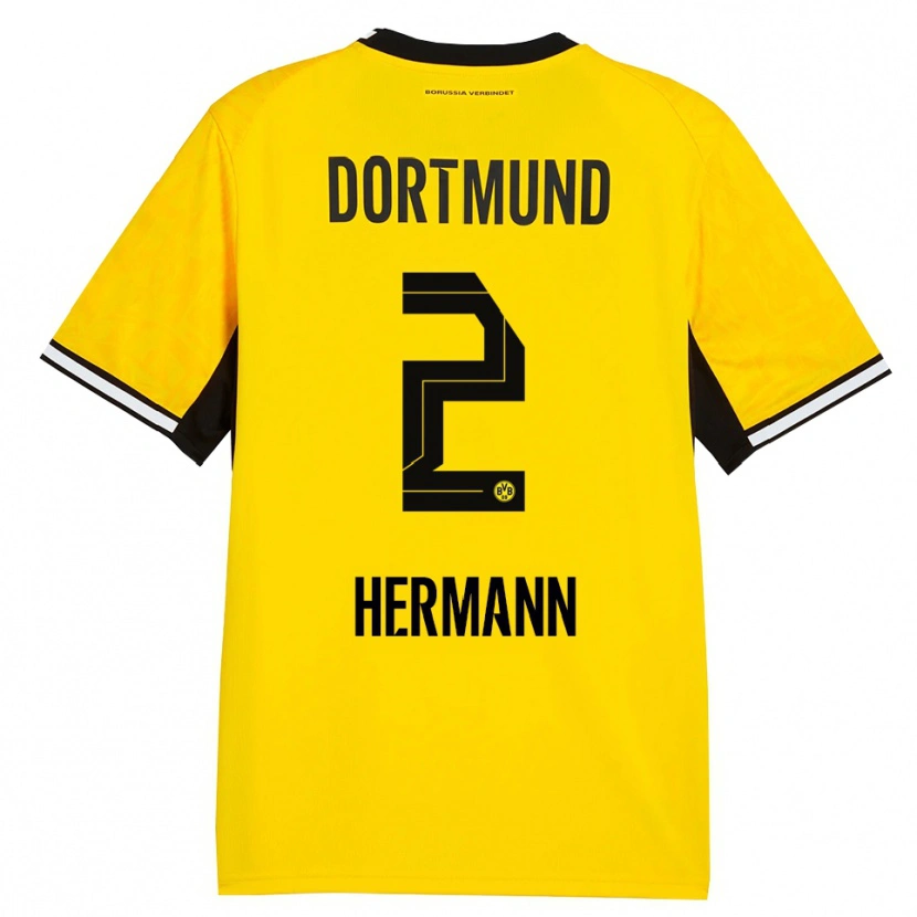 Danxen Barn Ben Hermann #2 Gul Svart Vit Hemmatröja Matchtröjor 2026/27 Tröjor T-Tröja