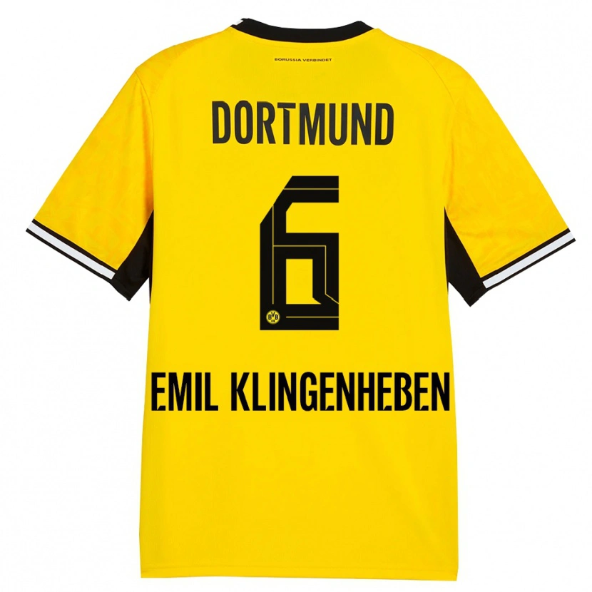 Danxen Barn Maximilian Emil Klingenheben #6 Gul Svart Vit Hemmatröja Matchtröjor 2026/27 Tröjor T-Tröja