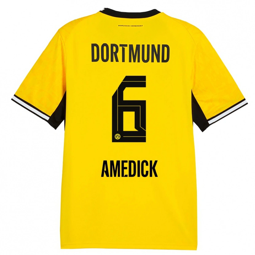 Danxen Barn Maik Amedick #6 Gul Svart Vit Hemmatröja Matchtröjor 2026/27 Tröjor T-Tröja
