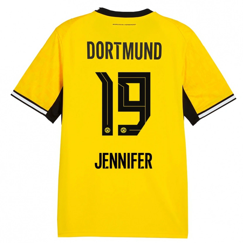 Danxen Barn Gutierrez Bermejo Jennifer #19 Gul Svart Vit Hemmatröja Matchtröjor 2026/27 Tröjor T-Tröja