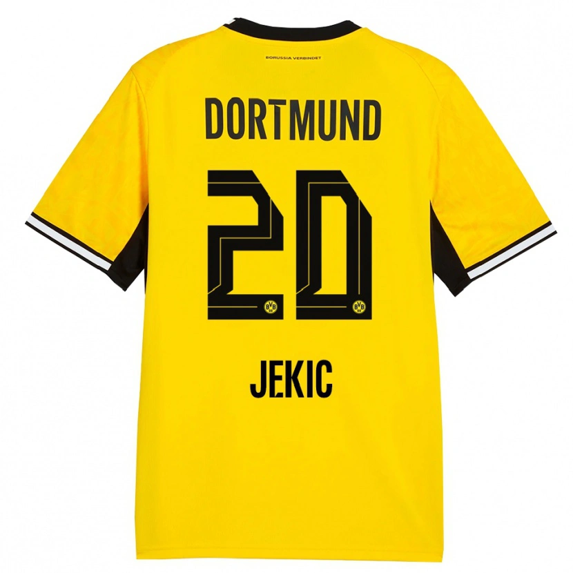 Danxen Barn Nikola Jekic #20 Gul Svart Vit Hemmatröja Matchtröjor 2026/27 Tröjor T-Tröja