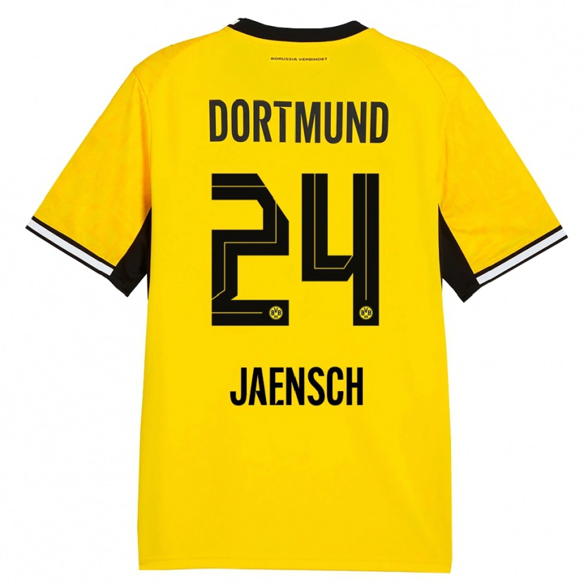Danxen Barn Johann Jaensch #24 Gul Svart Vit Hemmatröja Matchtröjor 2026/27 Tröjor T-Tröja