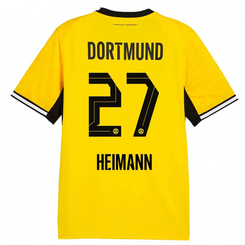Danxen Barn Wesley Heimann #27 Gul Svart Vit Hemmatröja Matchtröjor 2026/27 Tröjor T-Tröja