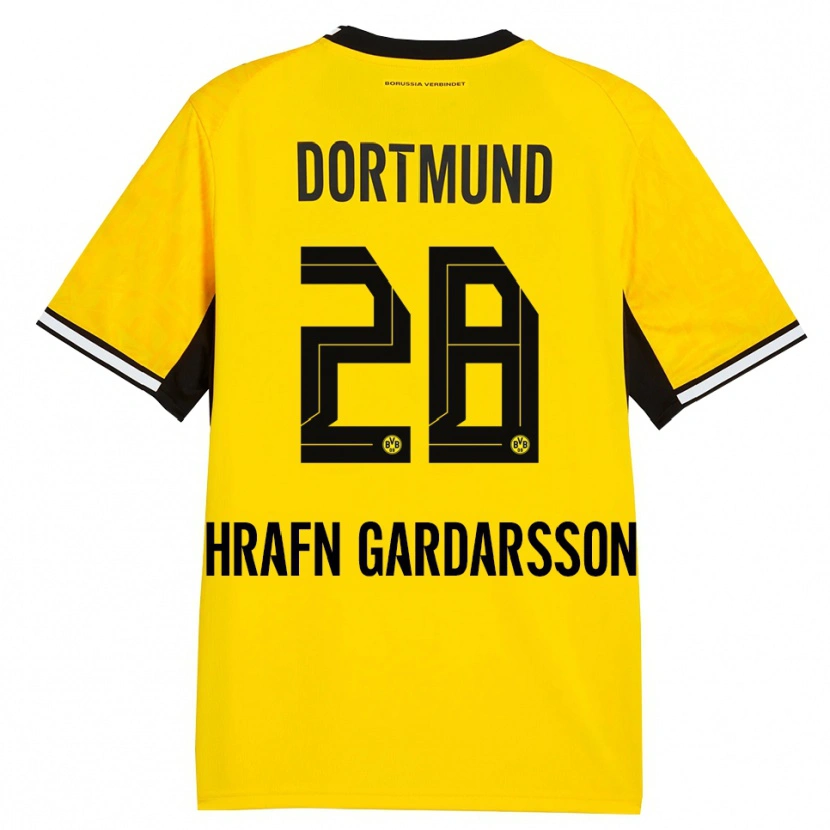 Danxen Barn Bjarki Hrafn Gardarsson #28 Gul Svart Vit Hemmatröja Matchtröjor 2026/27 Tröjor T-Tröja