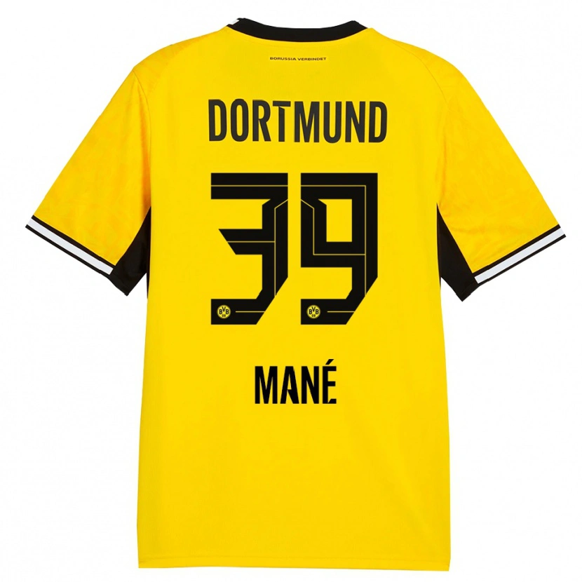 Danxen Barn Filippo Mane #39 Gul Svart Vit Hemmatröja Matchtröjor 2026/27 Tröjor T-Tröja