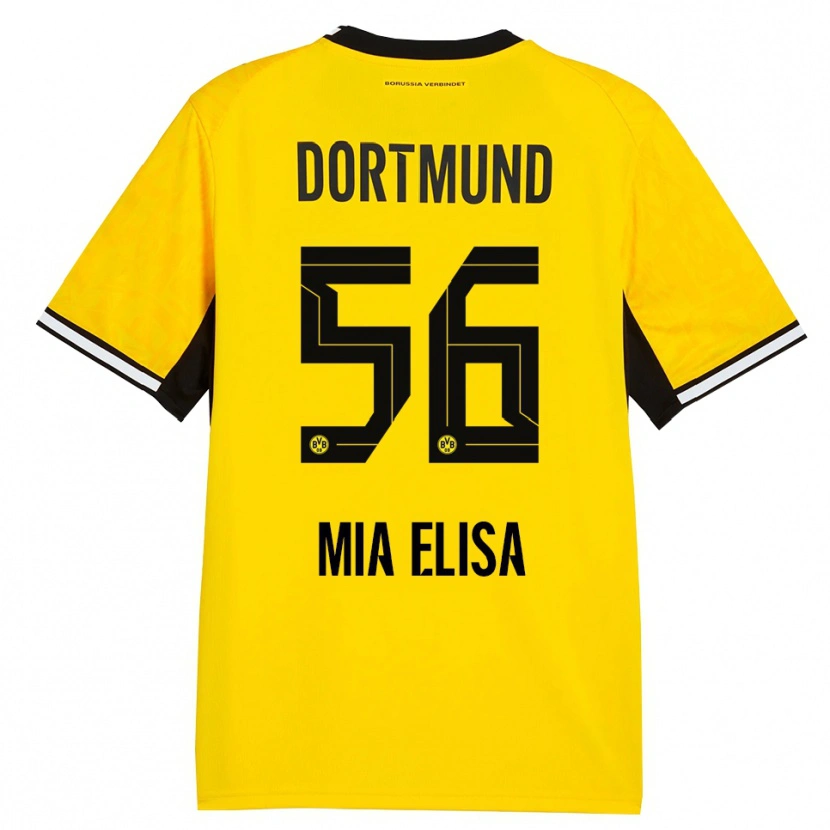 Danxen Barn Bomnuter Mia Elisa #56 Gul Svart Vit Hemmatröja Matchtröjor 2026/27 Tröjor T-Tröja