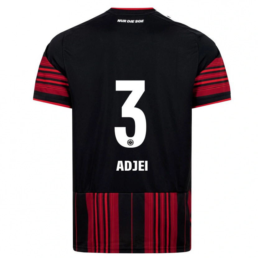 Danxen Barn Allen Adjei #3 Svart Röd Vit Hemmatröja Matchtröjor 2026/27 Tröjor T-Tröja