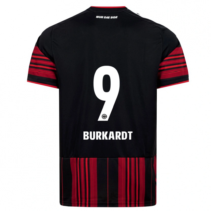 Danxen Barn Jonathan Burkardt #9 Svart Röd Vit Hemmatröja Matchtröjor 2026/27 Tröjor T-Tröja