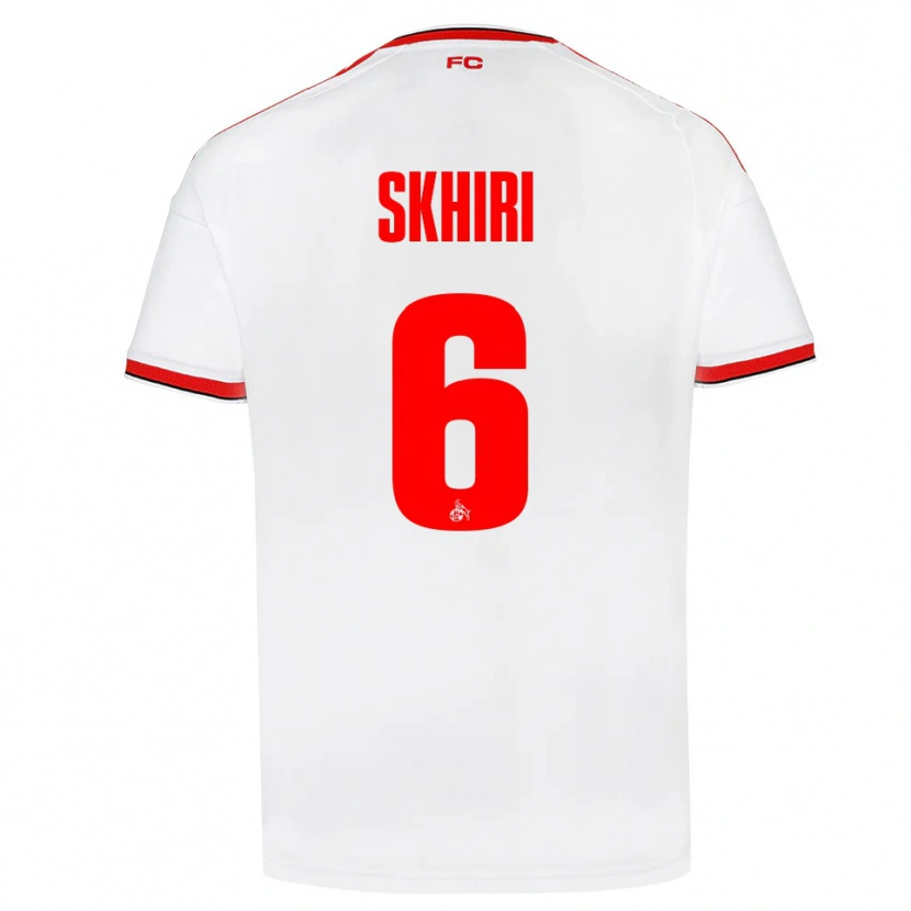 Danxen Barn Ellyes Skhiri #6 Vit Röd Svart Hemmatröja Matchtröjor 2026/27 Tröjor T-Tröja