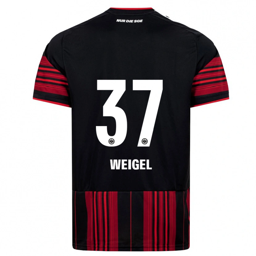 Danxen Barn Tobias Weigel #37 Svart Röd Vit Hemmatröja Matchtröjor 2026/27 Tröjor T-Tröja