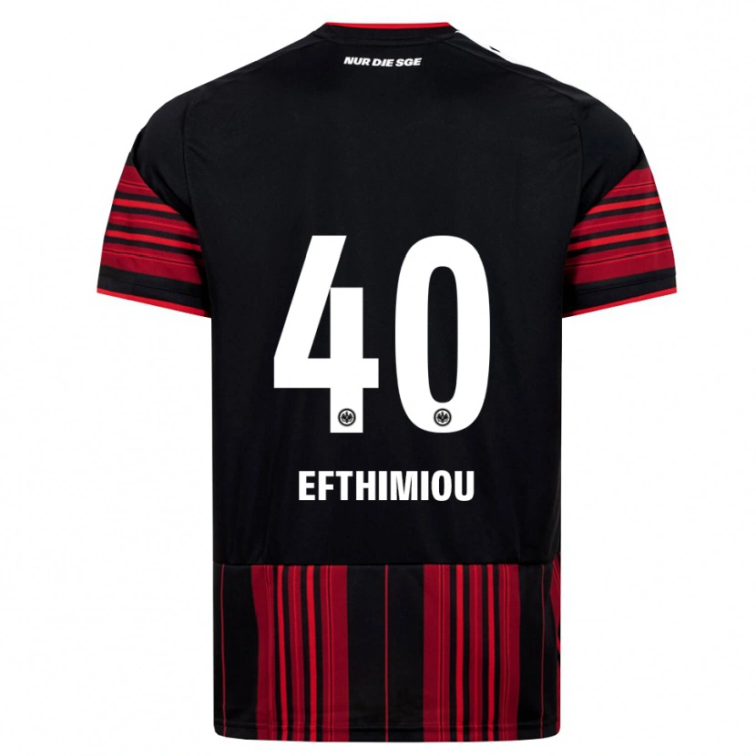 Danxen Barn Sissis Efthimiou #40 Svart Röd Vit Hemmatröja Matchtröjor 2026/27 Tröjor T-Tröja