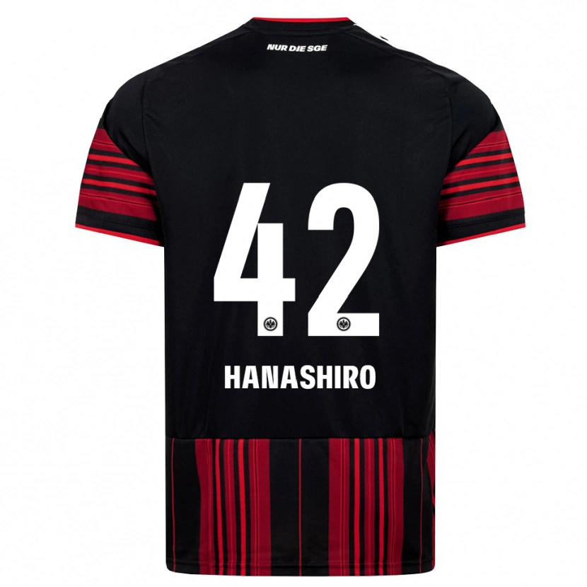 Danxen Barn Rinto Hanashiro #42 Svart Röd Vit Hemmatröja Matchtröjor 2026/27 Tröjor T-Tröja