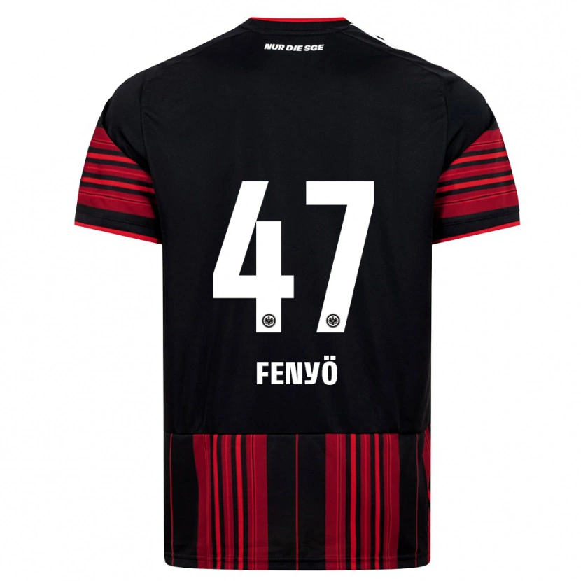 Danxen Barn Noah Fenyö #47 Svart Röd Vit Hemmatröja Matchtröjor 2026/27 Tröjor T-Tröja