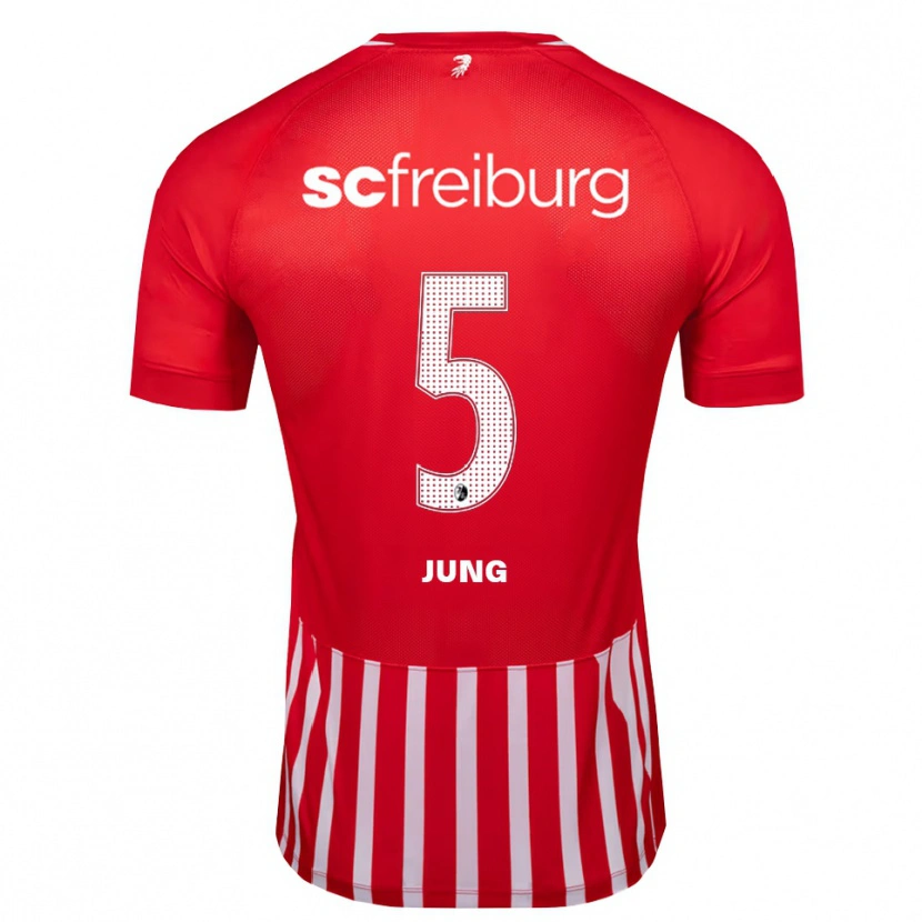 Danxen Barn Anthony Jung #5 Röd Vit Svart Hemmatröja Matchtröjor 2026/27 Tröjor T-Tröja
