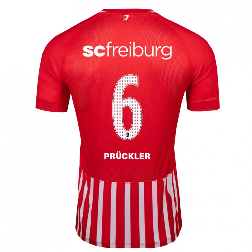 Danxen Barn Moritz Prückler #6 Röd Vit Svart Hemmatröja Matchtröjor 2026/27 Tröjor T-Tröja