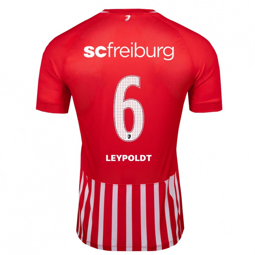 Danxen Barn Joona Leypoldt #6 Röd Vit Svart Hemmatröja Matchtröjor 2026/27 Tröjor T-Tröja
