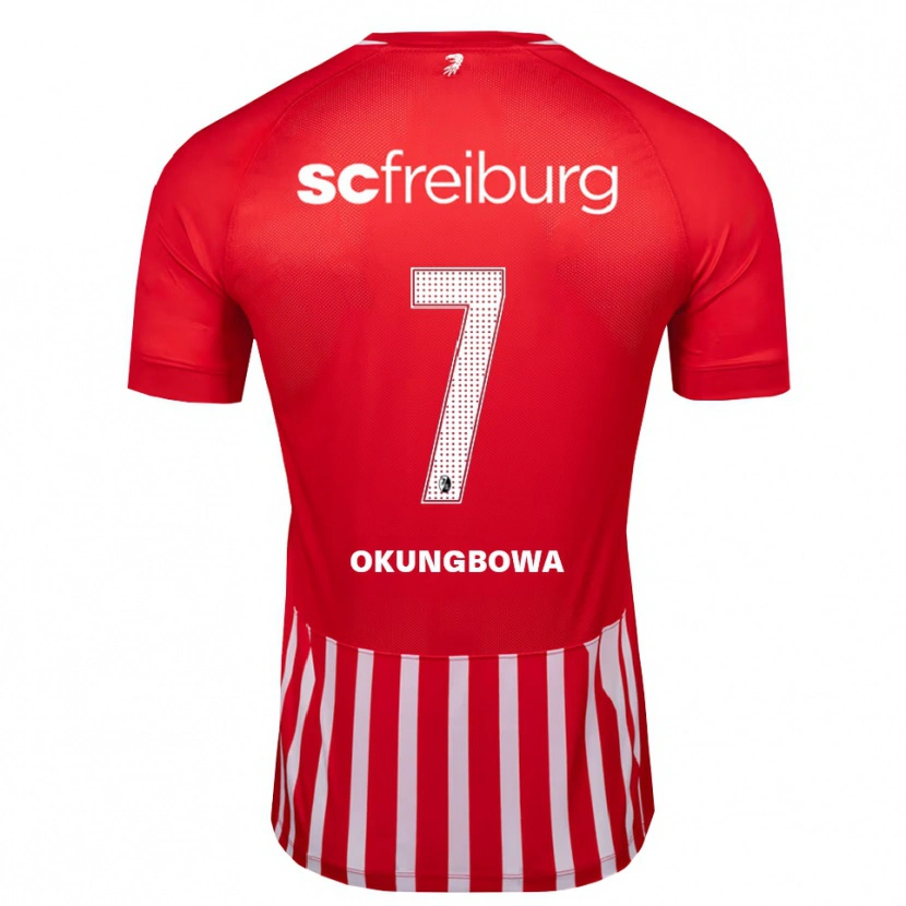 Danxen Barn Osagie Okungbowa #7 Röd Vit Svart Hemmatröja Matchtröjor 2026/27 Tröjor T-Tröja