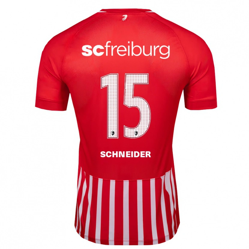 Danxen Barn Maj Schneider #15 Röd Vit Svart Hemmatröja Matchtröjor 2026/27 Tröjor T-Tröja