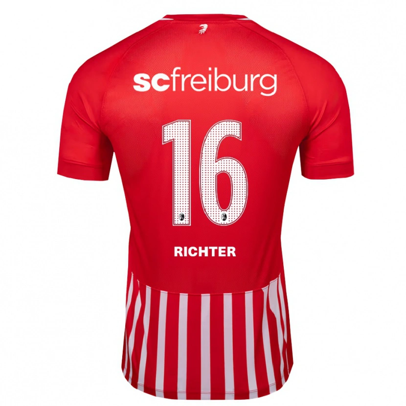Danxen Barn Tom Richter #16 Röd Vit Svart Hemmatröja Matchtröjor 2026/27 Tröjor T-Tröja