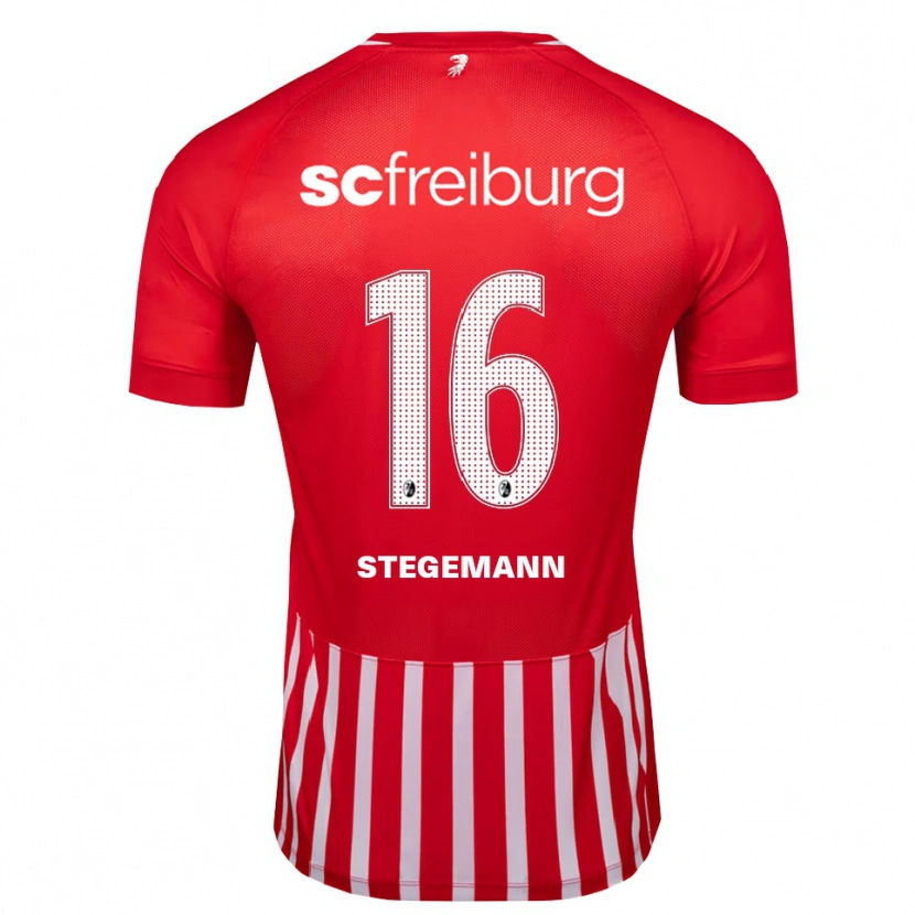 Danxen Barn Greta Stegemann #16 Röd Vit Svart Hemmatröja Matchtröjor 2026/27 Tröjor T-Tröja