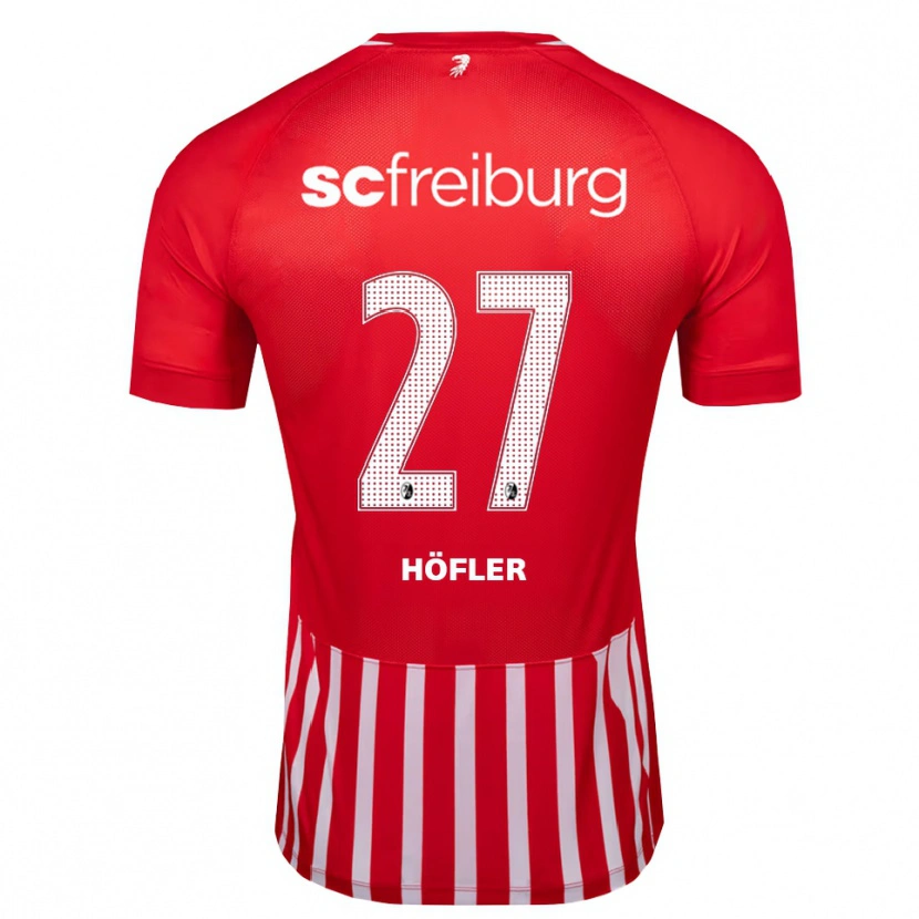 Danxen Barn Nicolas Höfler #27 Röd Vit Svart Hemmatröja Matchtröjor 2026/27 Tröjor T-Tröja