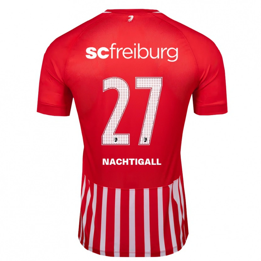 Danxen Barn Sophie Nachtigall #27 Röd Vit Svart Hemmatröja Matchtröjor 2026/27 Tröjor T-Tröja