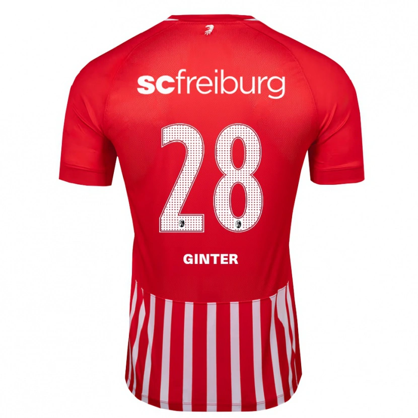 Danxen Barn Matthias Ginter #28 Röd Vit Svart Hemmatröja Matchtröjor 2026/27 Tröjor T-Tröja