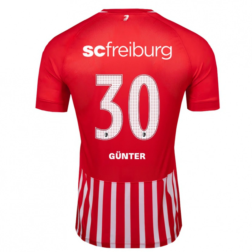 Danxen Barn Christian Günter #30 Röd Vit Svart Hemmatröja Matchtröjor 2026/27 Tröjor T-Tröja