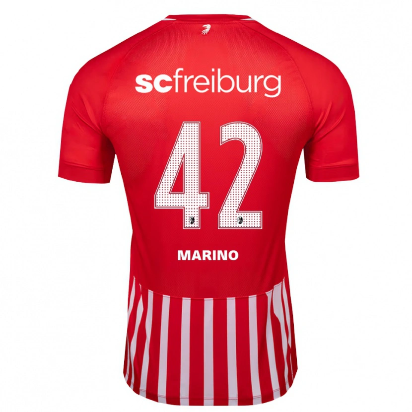 Danxen Barn Luca Marino #42 Röd Vit Svart Hemmatröja Matchtröjor 2026/27 Tröjor T-Tröja