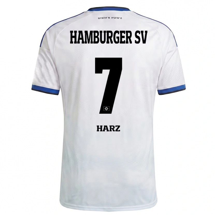 Danxen Barn Theo Harz #7 Vit Svart Blå Hemmatröja Matchtröjor 2026/27 Tröjor T-Tröja