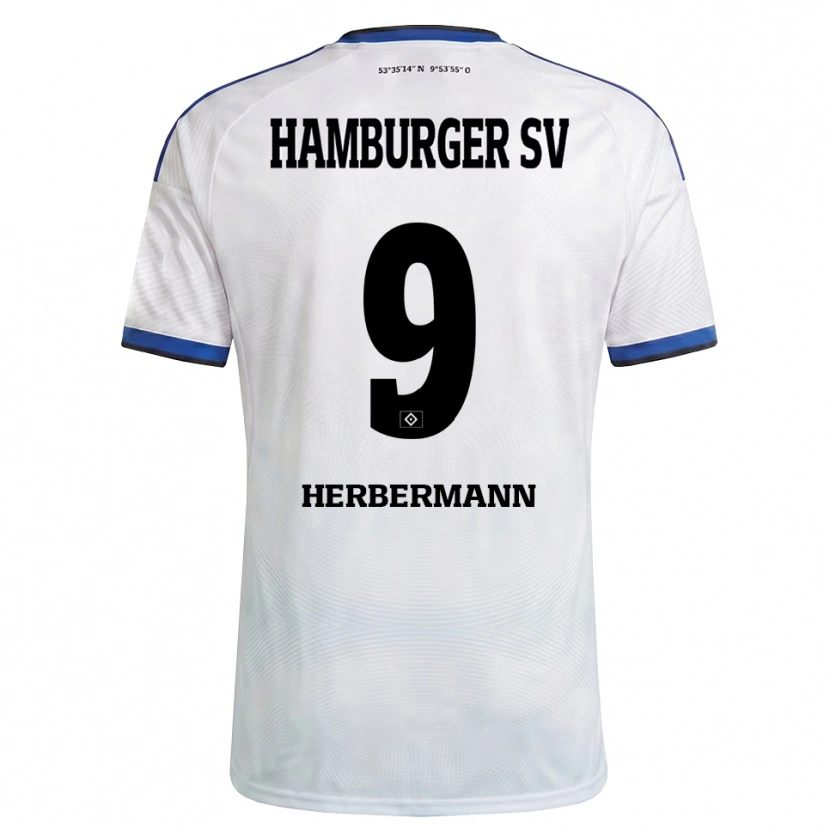 Danxen Barn Kevin Herbermann #9 Vit Svart Blå Hemmatröja Matchtröjor 2026/27 Tröjor T-Tröja