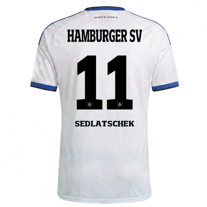 Danxen Barn Thierry Sedlatschek #11 Vit Svart Blå Hemmatröja Matchtröjor 2026/27 Tröjor T-Tröja