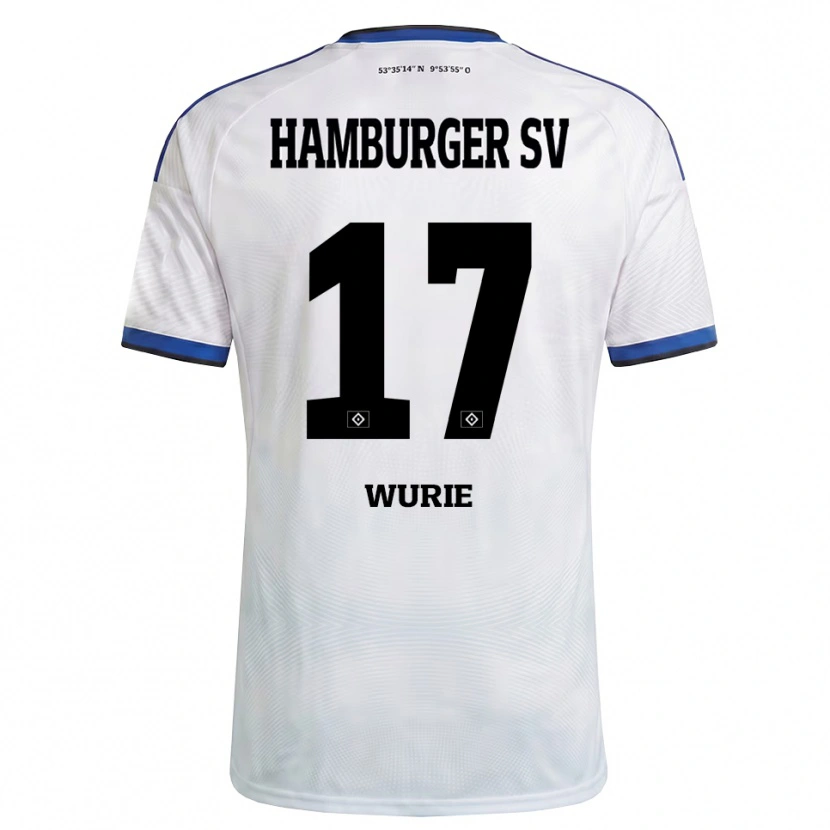 Danxen Barn David Wurie #17 Vit Svart Blå Hemmatröja Matchtröjor 2026/27 Tröjor T-Tröja