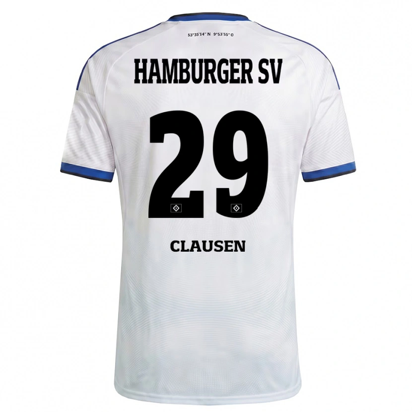 Danxen Barn Lina Clausen #29 Vit Svart Blå Hemmatröja Matchtröjor 2026/27 Tröjor T-Tröja