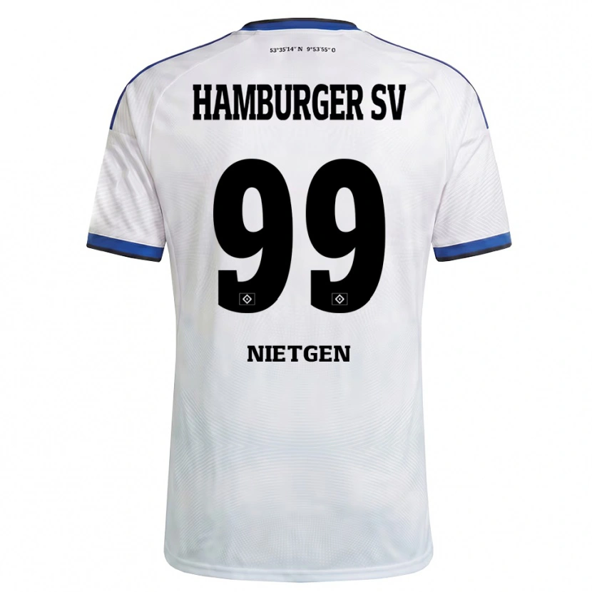 Danxen Barn Marvin Nietgen #99 Vit Svart Blå Hemmatröja Matchtröjor 2026/27 Tröjor T-Tröja