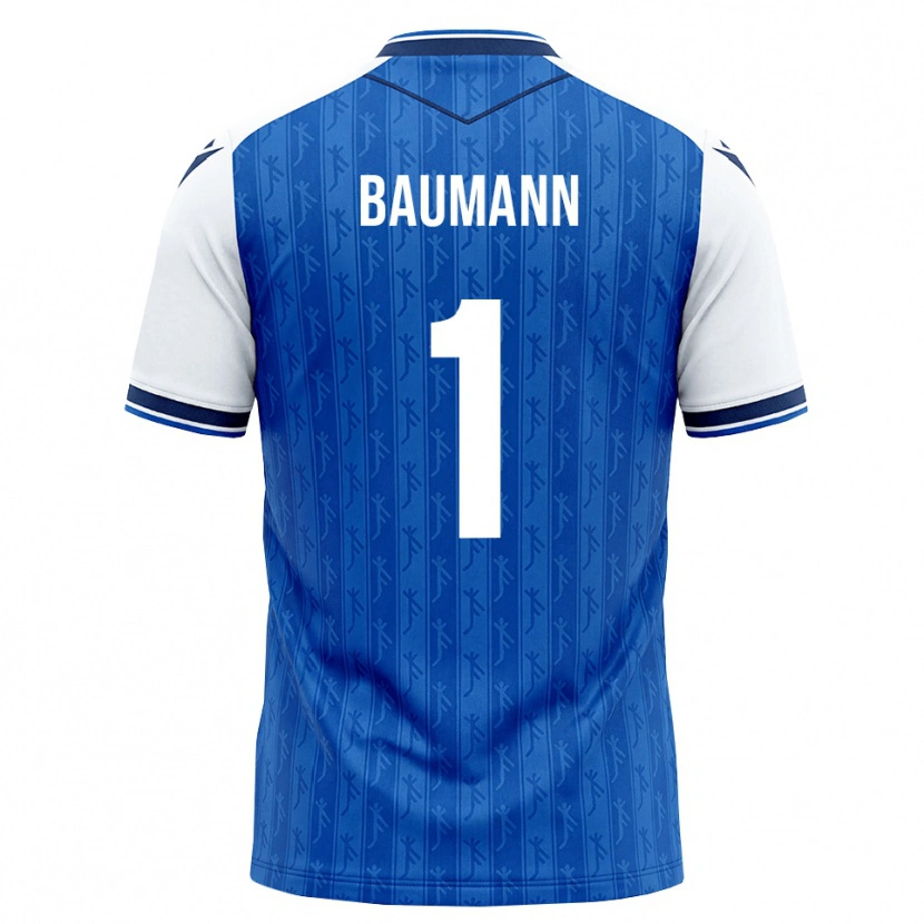 Danxen Barn Oliver Baumann #1 Kunglig Blå Vit Hemmatröja Matchtröjor 2026/27 Tröjor T-Tröja