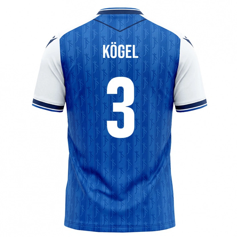 Danxen Barn Elias Kögel #3 Kunglig Blå Vit Hemmatröja Matchtröjor 2026/27 Tröjor T-Tröja