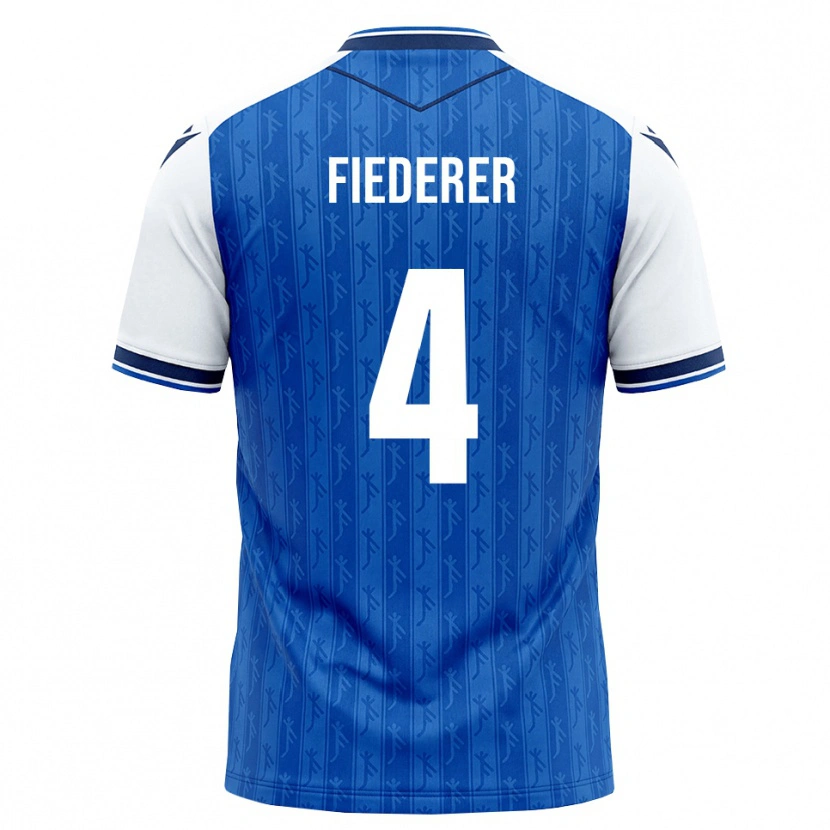 Danxen Barn Tom Fiederer #4 Kunglig Blå Vit Hemmatröja Matchtröjor 2026/27 Tröjor T-Tröja