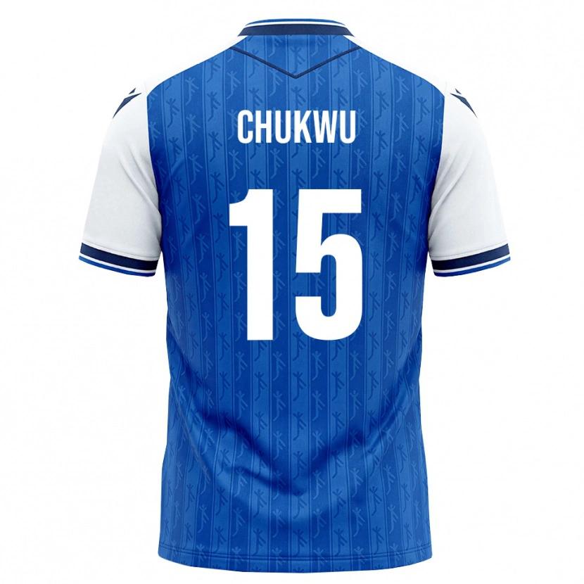 Danxen Barn Emmanuel Chukwu #15 Kunglig Blå Vit Hemmatröja Matchtröjor 2026/27 Tröjor T-Tröja
