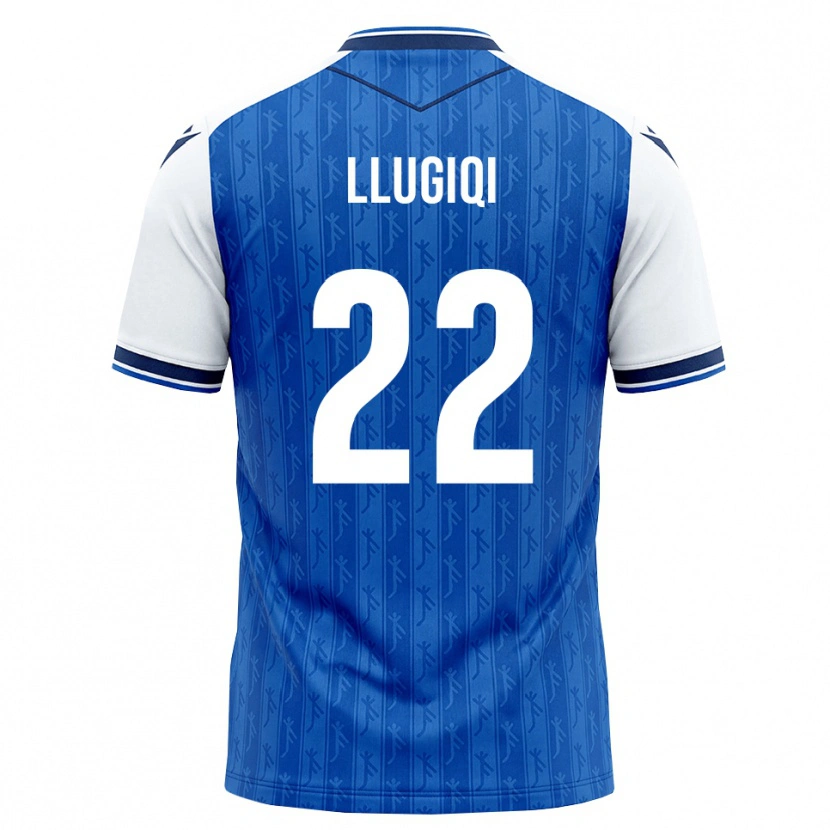Danxen Barn Arian Llugiqi #22 Kunglig Blå Vit Hemmatröja Matchtröjor 2026/27 Tröjor T-Tröja