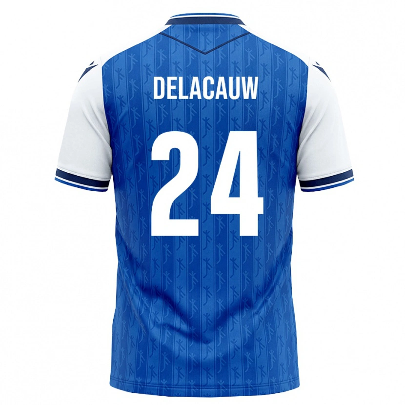 Danxen Barn Féli Delacauw #24 Kunglig Blå Vit Hemmatröja Matchtröjor 2026/27 Tröjor T-Tröja