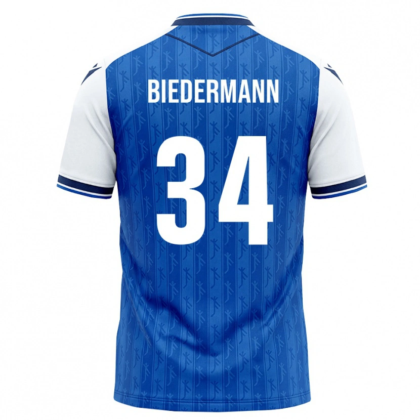 Danxen Barn Nico Biedermann #34 Kunglig Blå Vit Hemmatröja Matchtröjor 2026/27 Tröjor T-Tröja