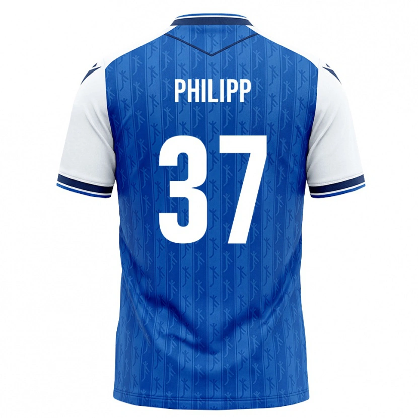 Danxen Barn Luca Philipp #37 Kunglig Blå Vit Hemmatröja Matchtröjor 2026/27 Tröjor T-Tröja