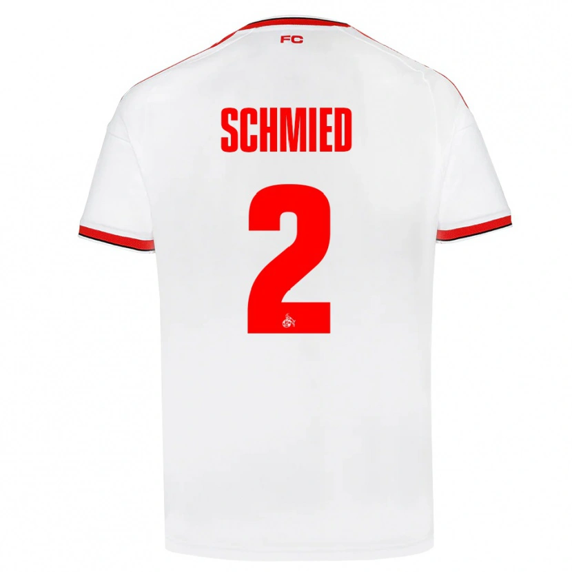 Danxen Barn Joël Schmied #2 Vit Röd Svart Hemmatröja Matchtröjor 2026/27 Tröjor T-Tröja