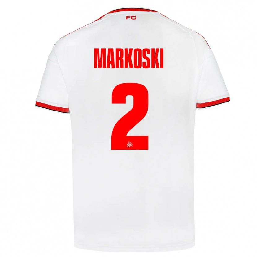 Danxen Barn Kristian Markoski #2 Vit Röd Svart Hemmatröja Matchtröjor 2026/27 Tröjor T-Tröja