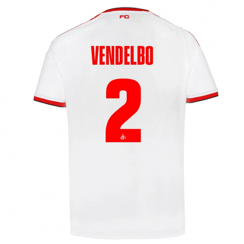 Danxen Barn Sofie Vendelbo #2 Vit Röd Svart Hemmatröja Matchtröjor 2026/27 Tröjor T-Tröja