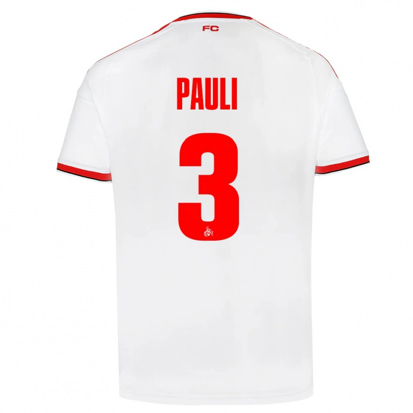Danxen Barn Julian Pauli #3 Vit Röd Svart Hemmatröja Matchtröjor 2026/27 Tröjor T-Tröja