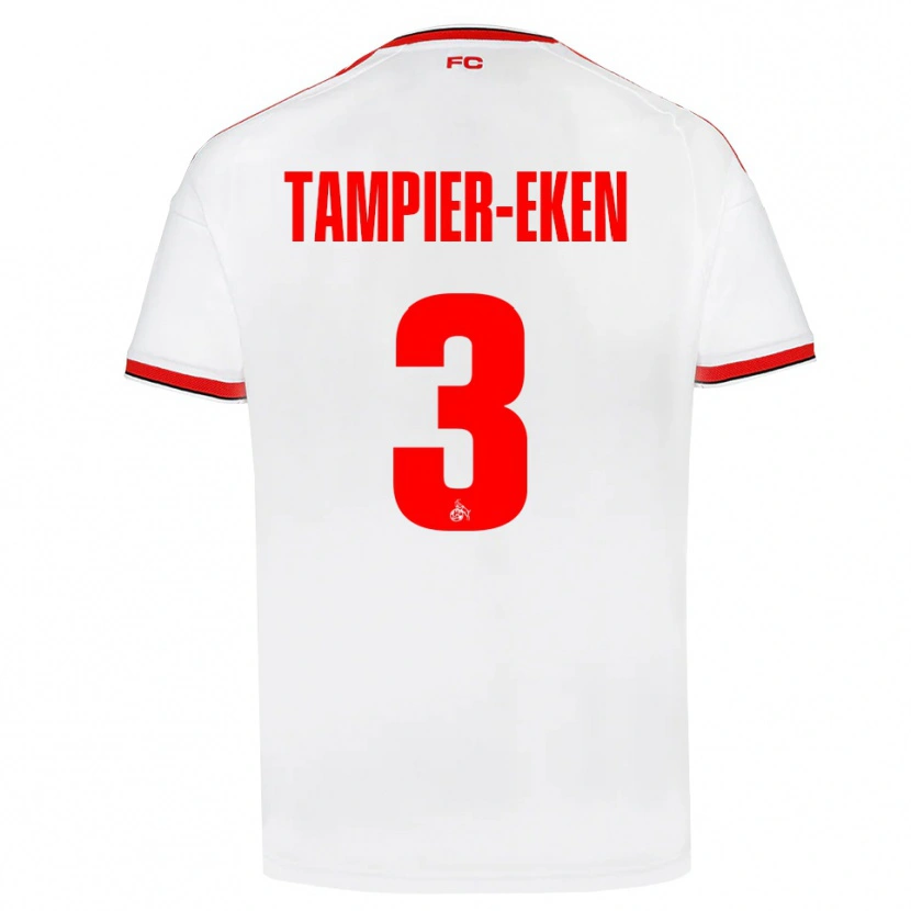 Danxen Barn Pierre Tampier-Eken #3 Vit Röd Svart Hemmatröja Matchtröjor 2026/27 Tröjor T-Tröja