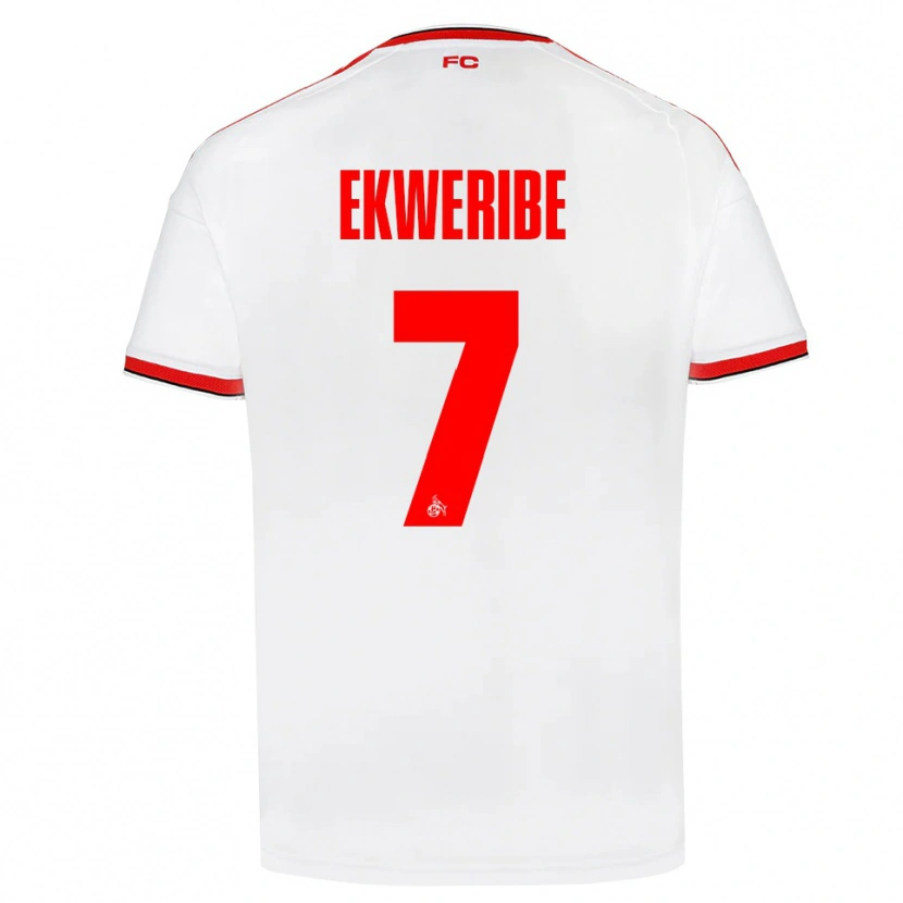 Danxen Barn Kevin Ekweribe #7 Vit Röd Svart Hemmatröja Matchtröjor 2026/27 Tröjor T-Tröja